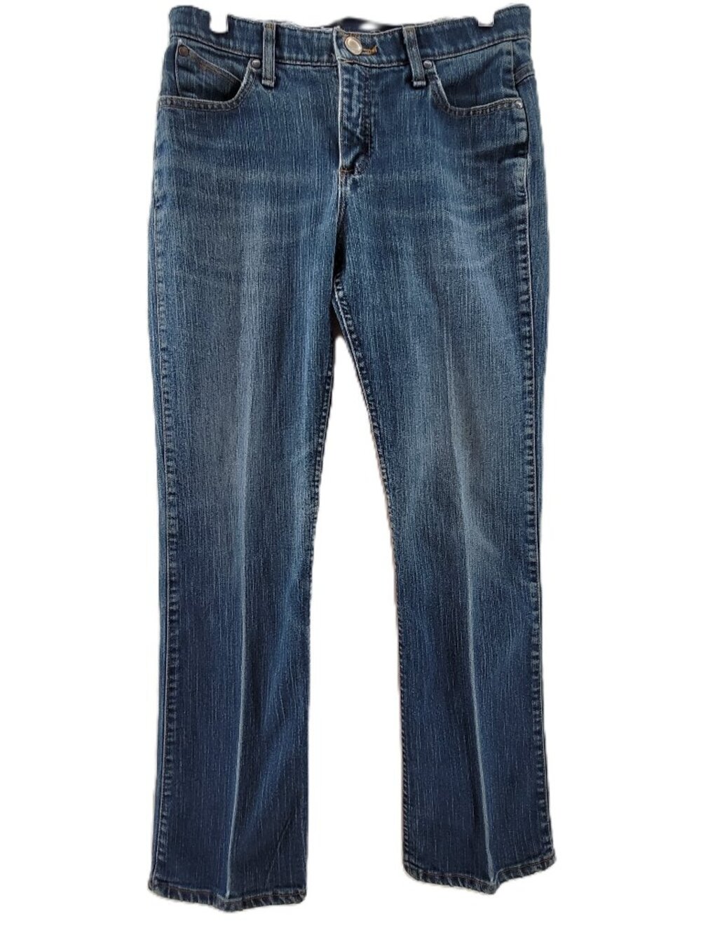 Wrangler Q-baby jeans Women's 9/10x32 Blue Bootcut WRQ20DD No Gap Waist 31x30.5